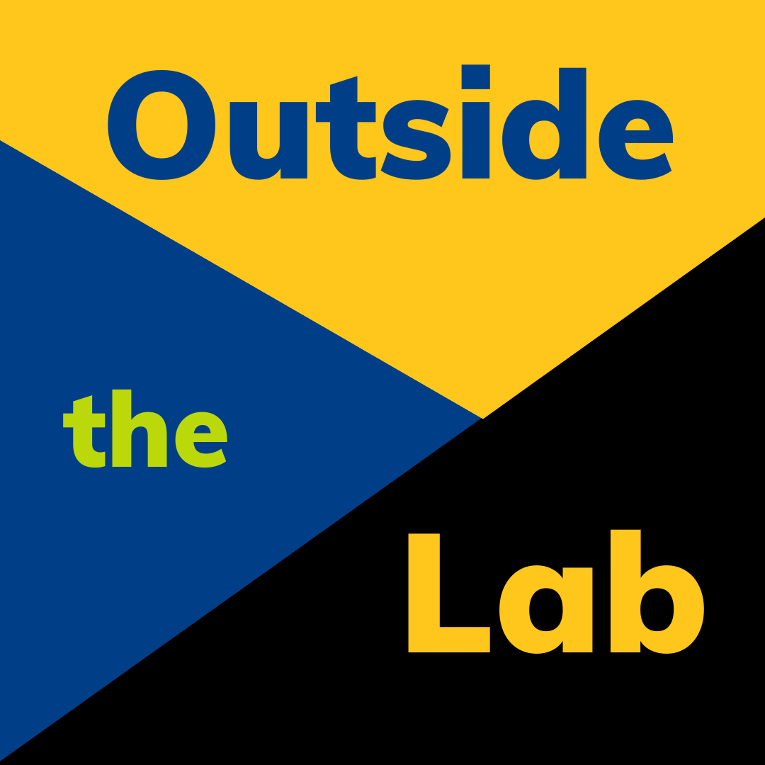 an image that says "outside the lab" in bold letters 