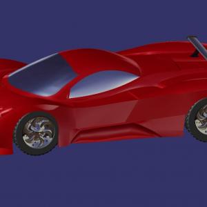 a computer generated image of a car 